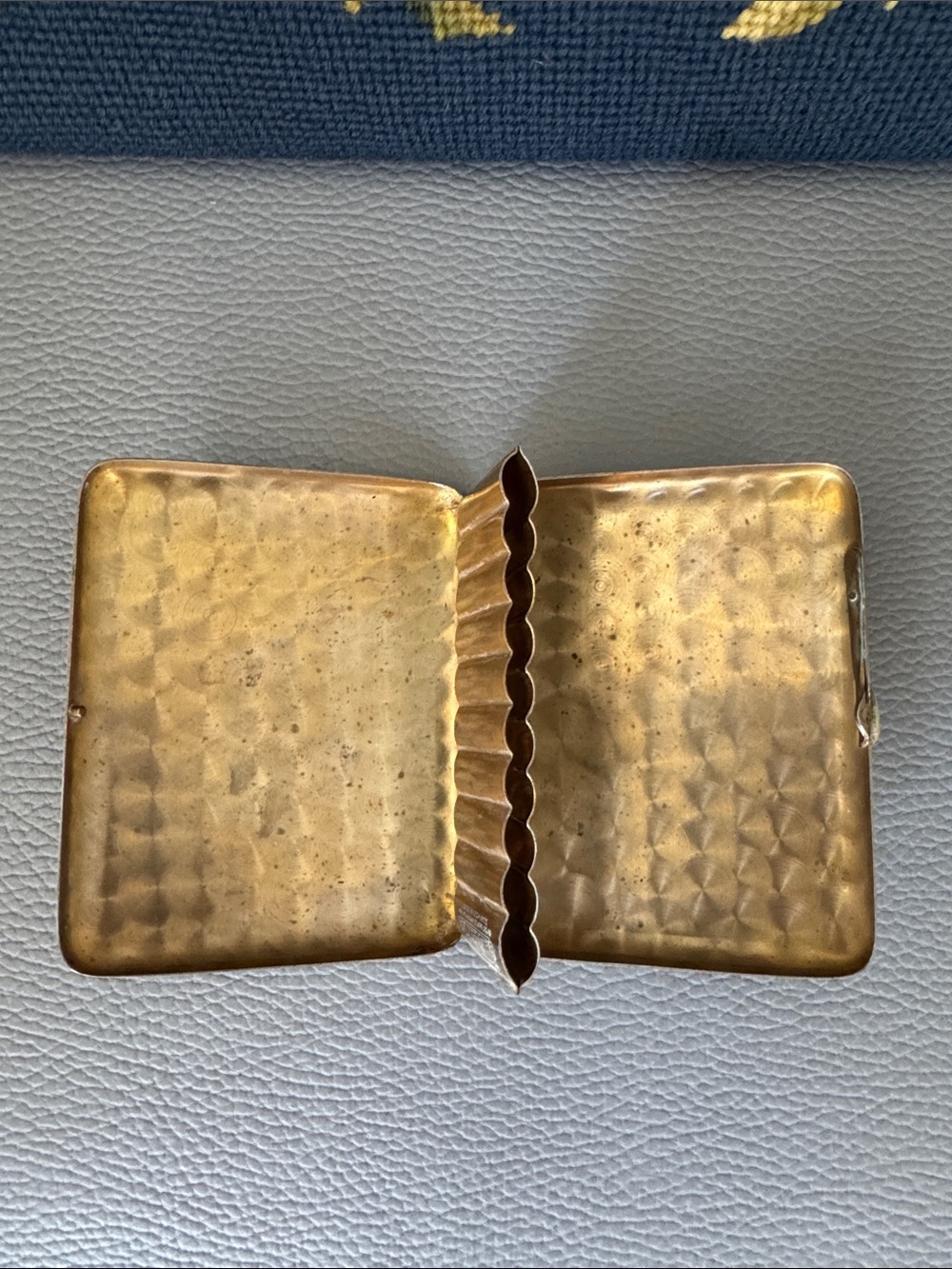VINTAGE KLEVER KASE ART DECO NICKEL SILVER CIGARETTE CASE 1940’s - Picture 8 of 11